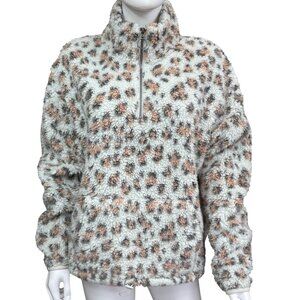 So Cozy Softest Sherpa Quarter-Zip Fleece Pullover Womens Size XL